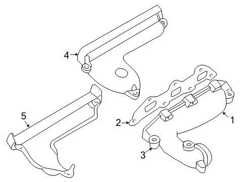 2008 Chrysler 300 Exhaust Manifold Exhaust Manifold Diagram for 4792779AA