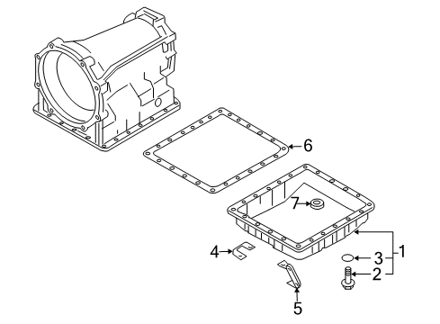 2007 Infiniti M45 Automatic Transmission Oil Pan Assembly Diagram for 31390-90X0B