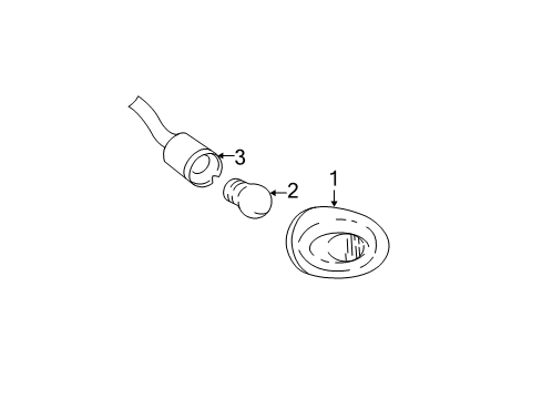 2001 Pontiac Grand Am Backup Lamps Back Up Lamp Assembly Diagram for 22643660