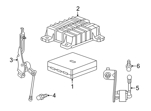 2022 Cadillac XT5 Ride Control Control Module Diagram for 85003073