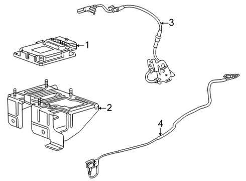 2022 Cadillac Escalade ESV Electrical Components Mount Bracket Diagram for 84960900