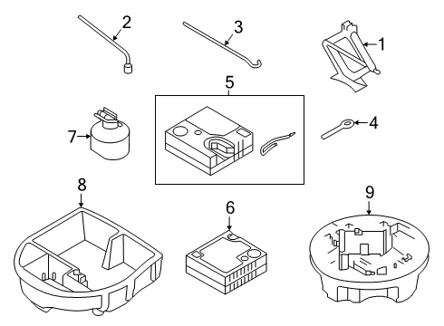 2020 Kia Forte Jack & Components Sealant-Tire Diagram for 529321R000