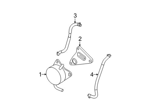 2014 Lexus IS350 Oil Cooler Cooler, Transmission Diagram for 33493-30040