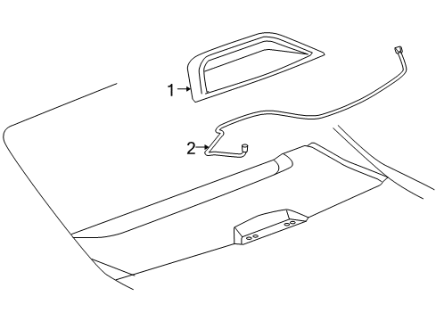 2008 Buick Lucerne High Mount Lamps High Mount Lamp Diagram for 10382758