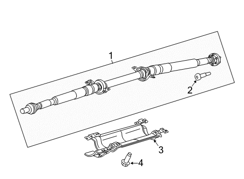 2018 Jeep Cherokee Drive Shaft - Rear Bolt-HEXAGON Head Diagram for 6511854AA