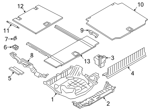 2020 BMW X5 Interior Trim - Rear Body Loading Sill Cover Diagram for 51477479947