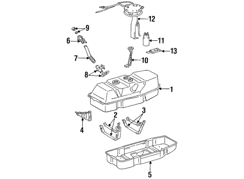 1993 Toyota T100 Senders Fuel Gauge Sending Unit Diagram for 83320-80254