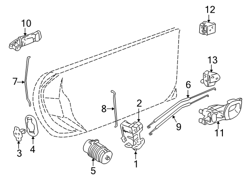 2003 Chevrolet Corvette Door & Components Switch Asm, Side Window Diagram for 19209382