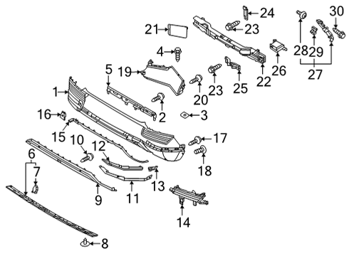 2022 Hyundai Ioniq 5 Bumper & Components - Rear Retainer Diagram for 97519-02000