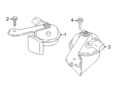 2017 Infiniti QX30 Horn Horn Assy-Electric Low Diagram for 25620-5DA1A