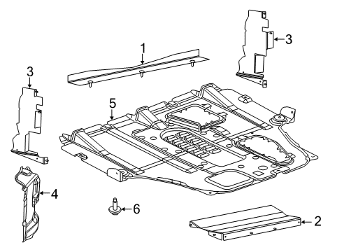 2015 Chrysler 200 Splash Shields Shield-Close Out Panel Diagram for 68206396AE