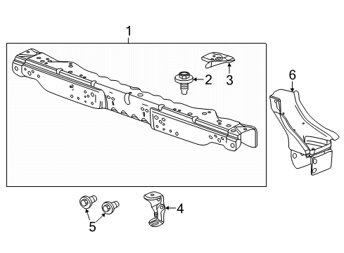 2014 Buick Verano Radiator Support Upper Tie Bar Diagram for 20916781