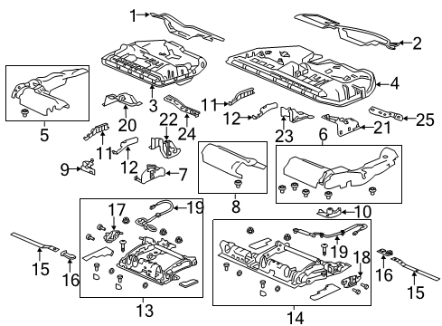 2013 Honda CR-V Rear Seat Components Under Cov*NH167L* Diagram for 82110-T0A-A01ZC