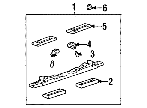 1997 Toyota Avalon License Lamps Lamp Assy, License Plate Diagram for 81270-AC010