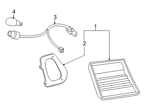 2010 Lexus LS600h Bulbs Lens & Body, Rear Lamp Diagram for 81591-50250