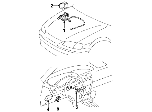 1997 Toyota Paseo Cruise Control System Actuator Diagram for 88200-16070