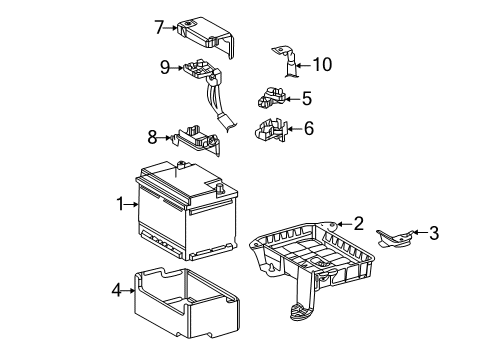 2020 Lexus UX200 Battery Insulator, Battery Diagram for 28899-24020