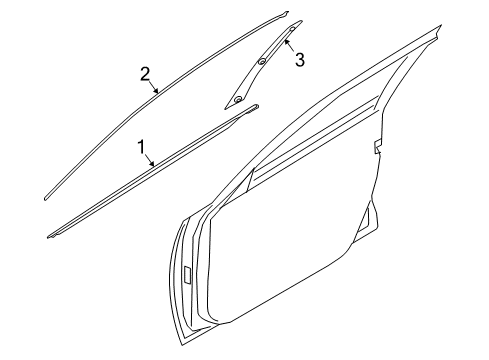 2020 Kia Optima Exterior Trim - Front Door WEATHERSTRIP Assembly-Front Door Belt Diagram for 82220D4000