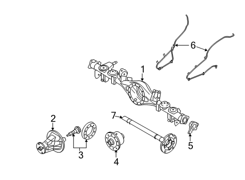 2008 Kia Sorento Anti-Lock Brakes Carrier Assembly-Differential Diagram for 530003E351