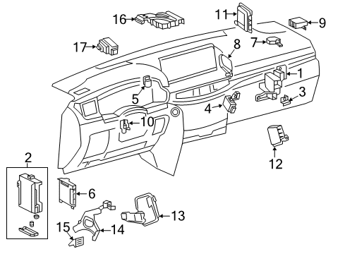 2021 Lexus LX570 Parking Aid Junction Block Diagram for 82733-60P31