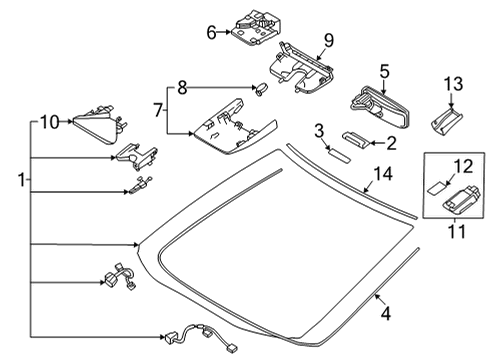 2022 Lexus NX350 Glass, Reveal Moldings SENSOR, RAIN Diagram for 89941-78020