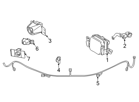 2018 Lexus NX300 Cruise Control System Sensor, Ultrasonic Diagram for 89341-33220-J6