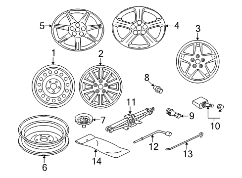2007 Mitsubishi Galant Wheels Wheel-Spare Tire Disc Diagram for 4250A601