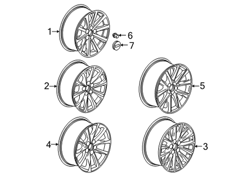 2021 Cadillac CT5 Wheels Wheel Diagram for 84741507