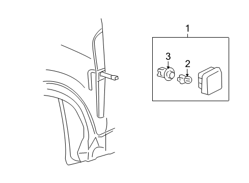 2009 Saturn Vue Bulbs Repeater Lamp Diagram for 96627151