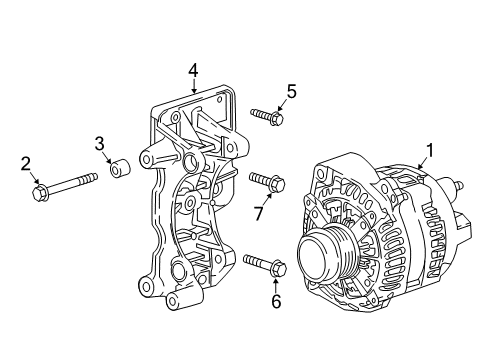 2018 Chevrolet Express 2500 Alternator Alternator Diagram for 84331735