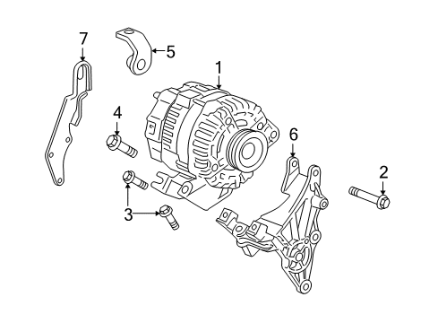 2006 Pontiac Torrent Alternator Bracket Asm-Generator Diagram for 12575240