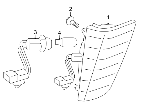 2008 Lexus LX570 Bulbs Lens & Body, Back-Up Lamp Diagram for 81671-60110