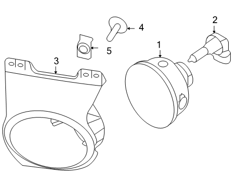 2012 Ford F-150 Bulbs Fog Lamp Diagram for BL3Z-15200-A