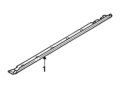 1992 Honda Civic Exterior Trim - Pillars, Rocker & Floor Garnish Assy., R. Side Sill Diagram for 71800-SR4-000