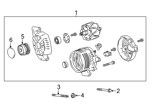 2019 Toyota Camry Alternator Alternator Diagram for 27060-F0010