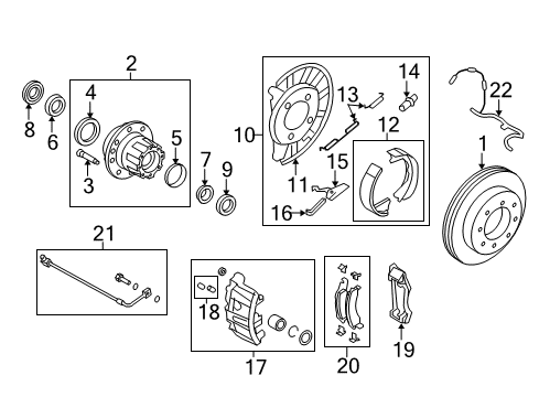 2014 Ford E-350 Super Duty Rear Brakes Caliper Bleeder Screw Diagram for 6C1Z-2208-A