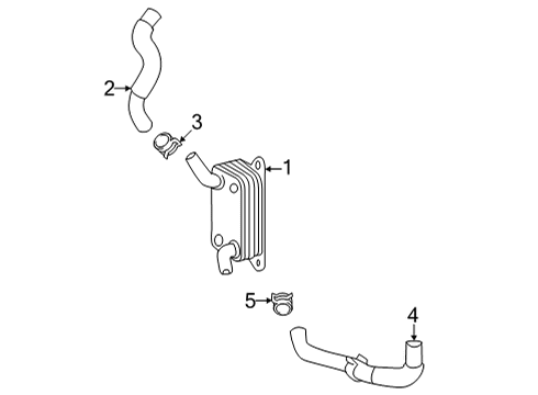2022 Toyota Corolla Cross Trans Oil Cooler Inlet Hose Diagram for 16262-F2060