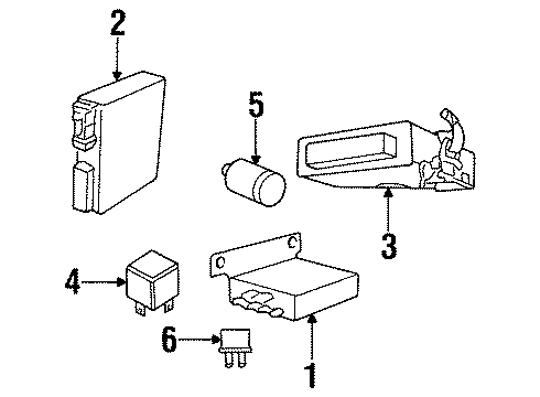 2001 Dodge Viper Keyless Entry Components Electrical Relay Diagram for 2889565