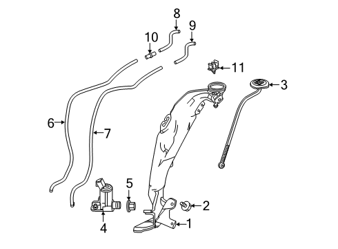 2018 Honda Clarity Wiper & Washer Components Tube Washer Diagram for 76854-TRT-A01