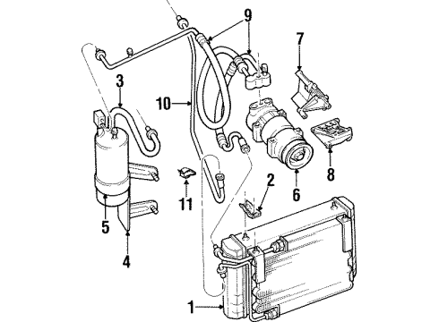 1999 Jeep Cherokee Air Conditioner CONDENSER-A/C Diagram for 55036595AG