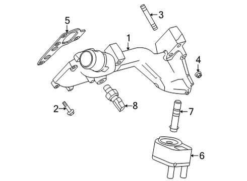 2016 Ford E-350 Super Duty Senders Adapter Diagram for 7C2Z-6881-C