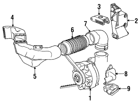 1989 BMW 735i Alternator Exchange Alternator Diagram for 12311466091