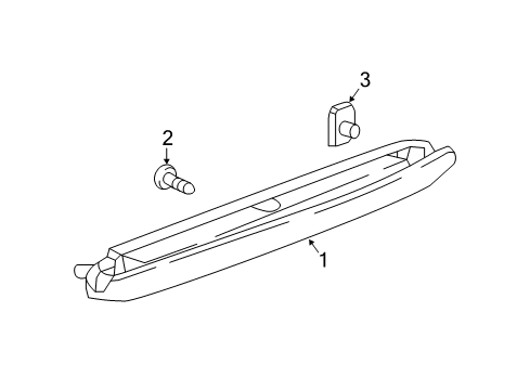 2020 Buick Enclave High Mount Lamps High Mount Lamp Diagram for 84320730