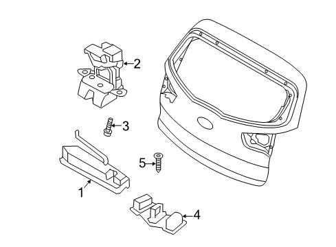 2013 Kia Sportage Tail Gate Tail Gate Outside Handle Assembly Diagram for 812603W000