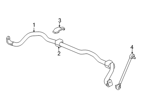 2022 Acura TLX Stabilizer Bar & Components - Front STABILIZER, FR Diagram for 51300-TGZ-A01