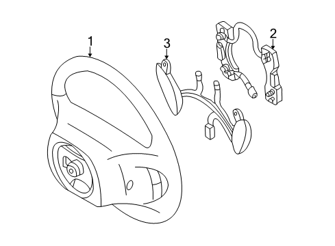 1999 Ford Mustang Cruise Control System Actuator Assembly Diagram for XR3Z-9A825-BA