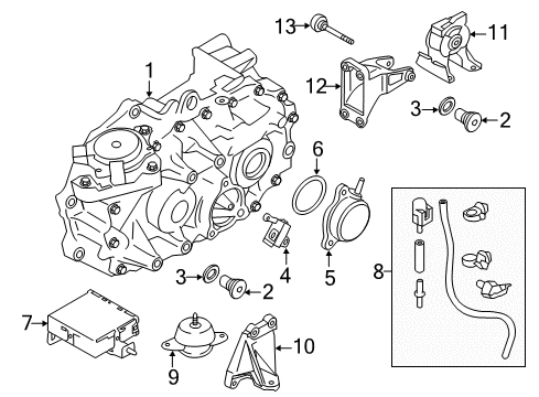 2011 Nissan Leaf Electrical Components Control Unit - SHBW Diagram for 31038-3NA1B