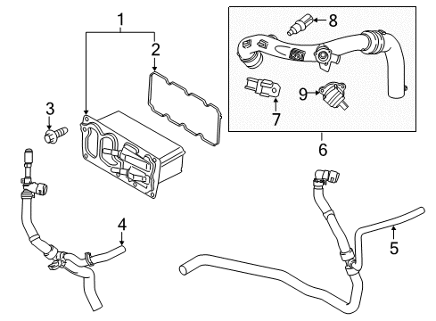 2017 Ford Fusion Powertrain Control Outlet Hose Diagram for DG9Z-8C472-A