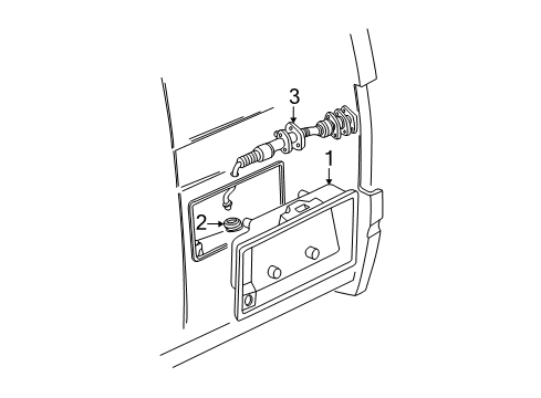 2004 GMC Safari License Lamps Lamp Asm-Rear License Plate Diagram for 5978372