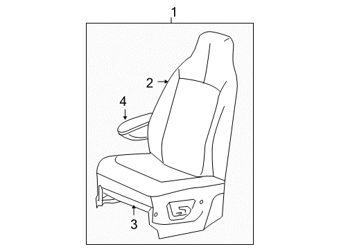 2005 Chrysler Town & Country Front Seat Components Front Seat Cushion Diagram for ZA271D5AA
